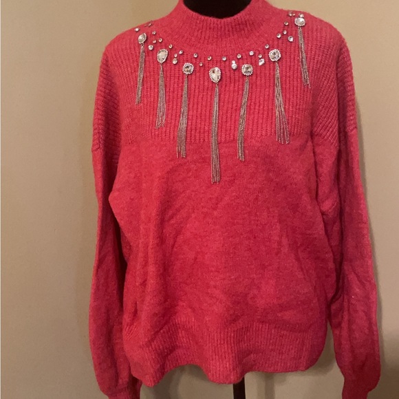 Calligraphie Sweaters - Calligraphie pink sweater